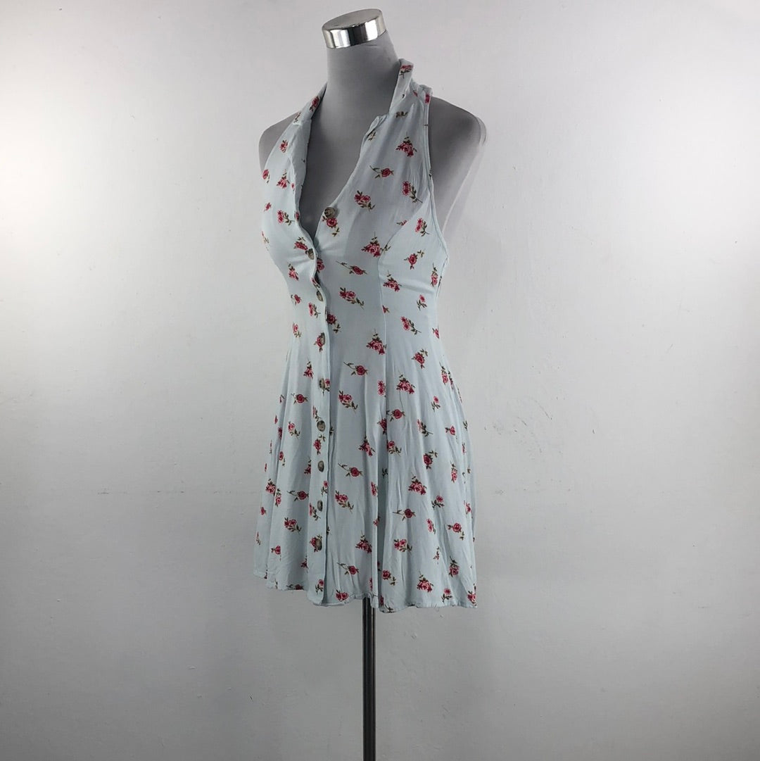 Vestido Azul de Flores Forever 21