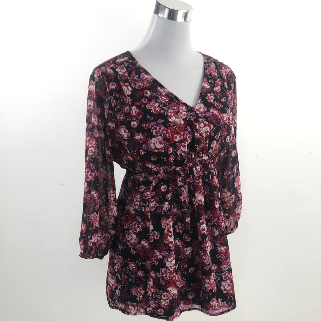 Blusa Negro de Flores Isabel Maternity