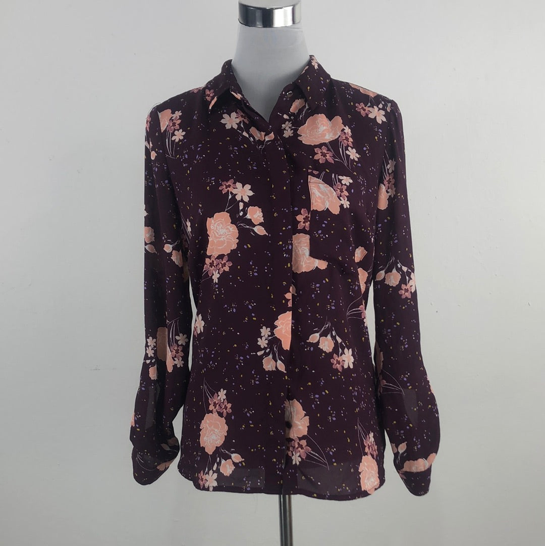 Blusa Rojo Vino de Flores Apt.9