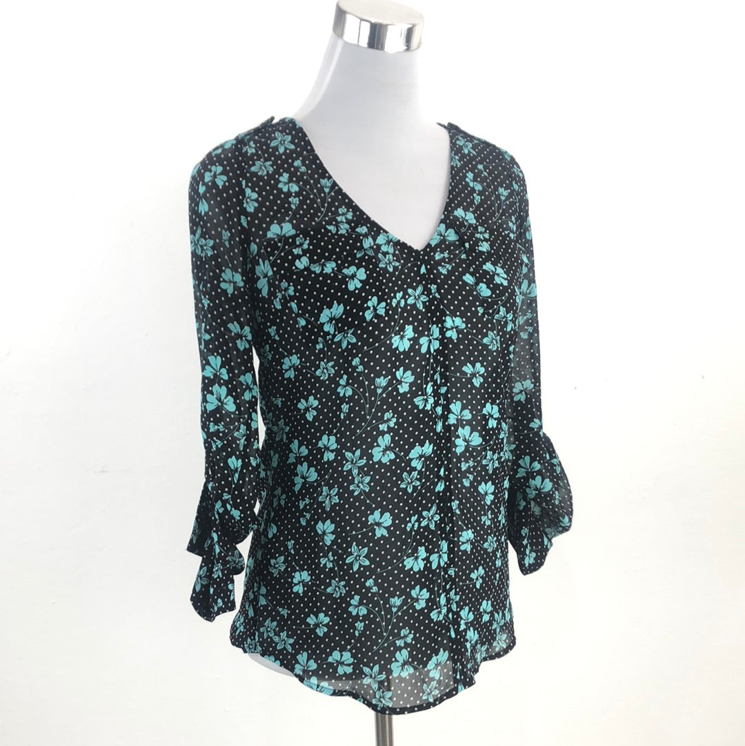 Blusa Negro de Flores Candies