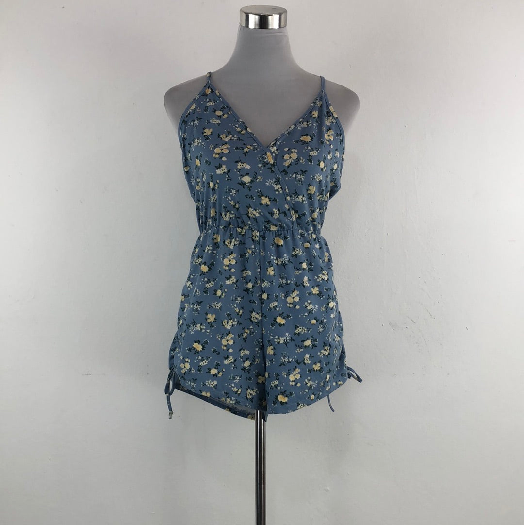 Enterizo Azul de Flores Justify