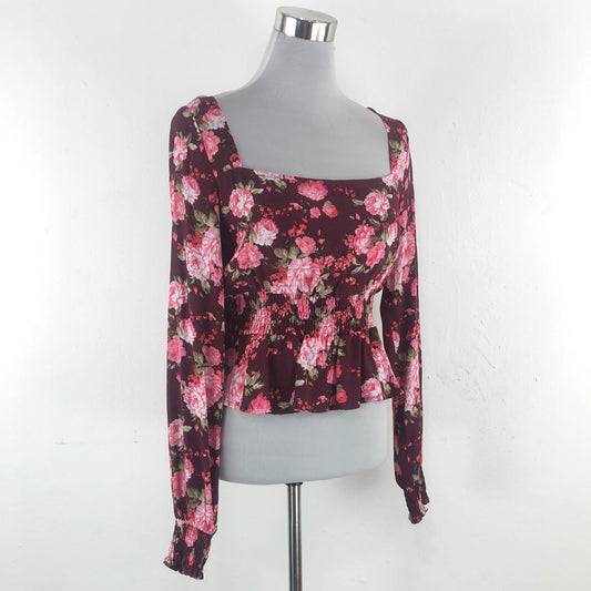 Blusa Rojo Vino de Flores Tally Weijl