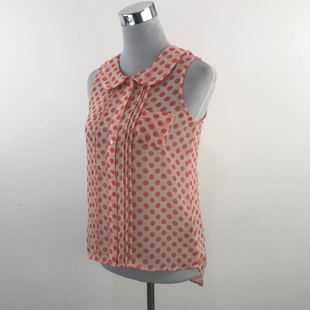 Blusa Naranja de Lunares Charlotte Russe
