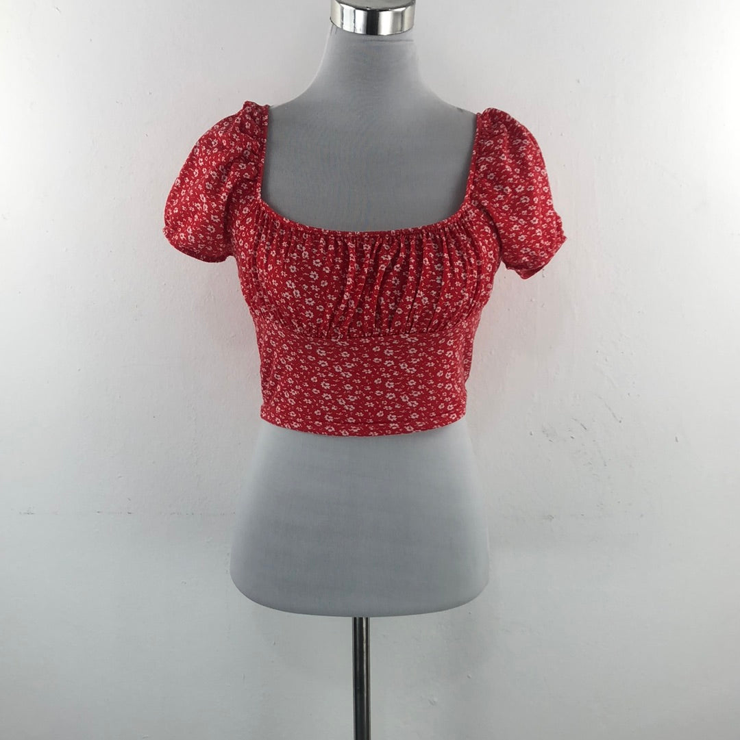 Blusa Rojo de Flores Shein