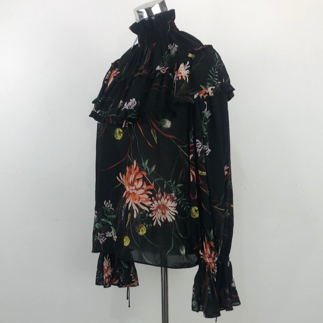 Blusa Negro de Flores HM