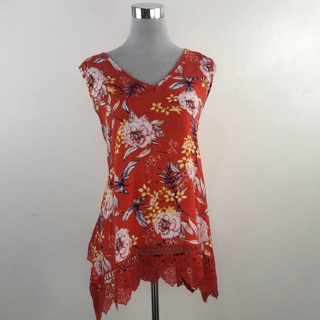 Blusa Naranja de Flores Est .1946