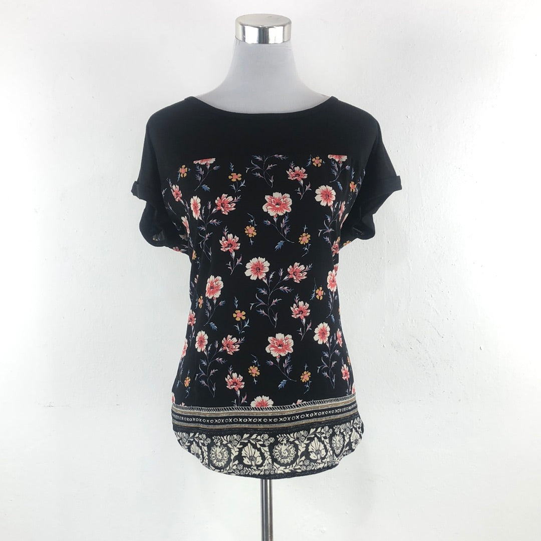 Blusa Negro de Flores Rewind