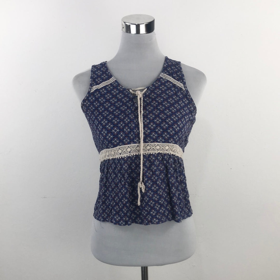Blusa Azul de Flores Mossimo