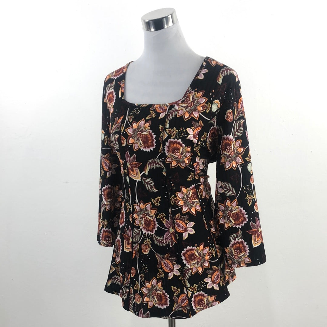 Blusa Negro de Flores Sami Jo