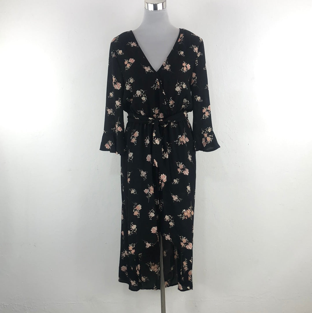 Vestido Negro de Flores Trixxi