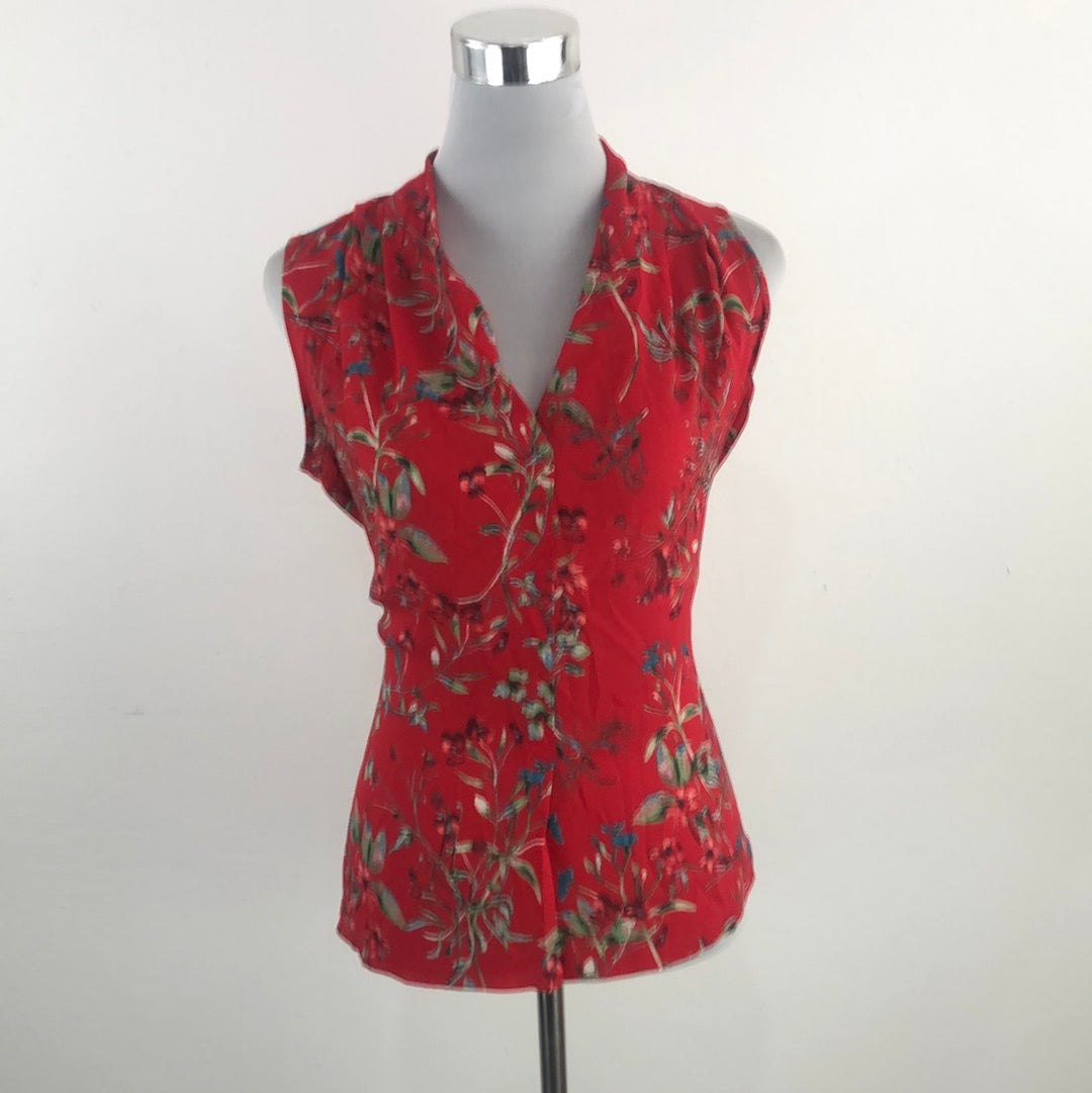 Blusa Rojo de Flores Rose+Olive