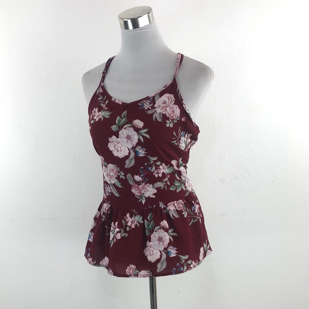 Blusa Rojo Vino de Flores CY