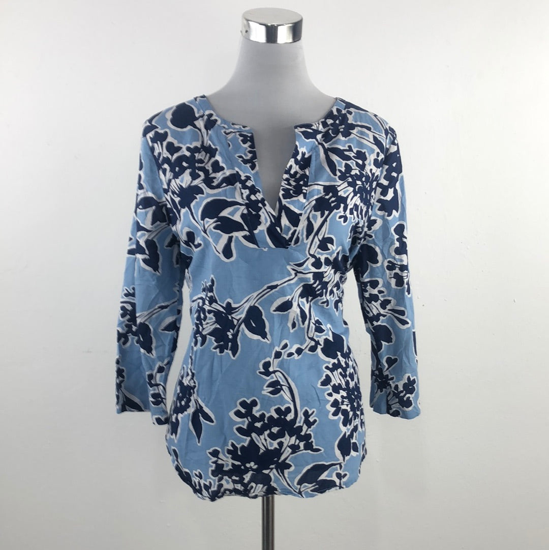 Blusa Azul de Flores St John's Bay