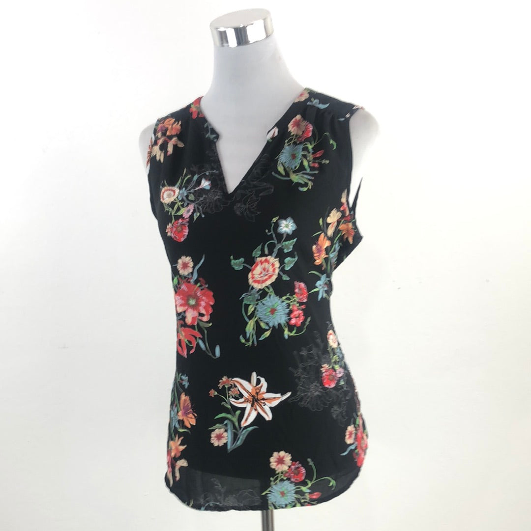 Blusa Negro de Flores Dalia