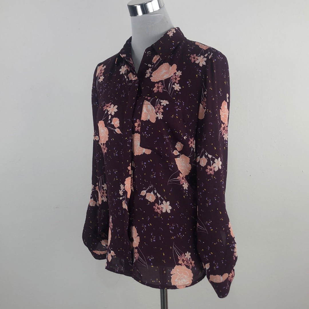 Blusa Rojo Vino de Flores Apt.9