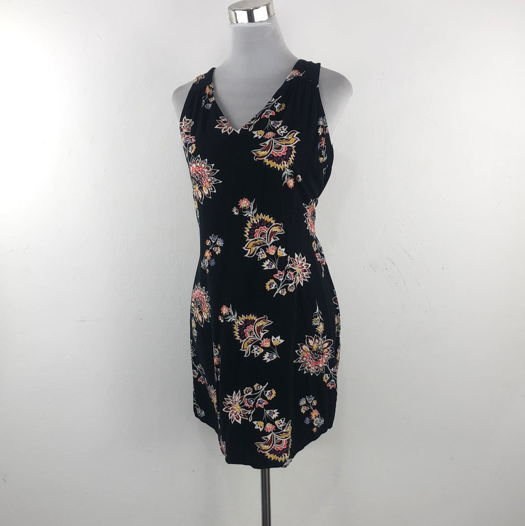 Vestido Negro de Flores Old Navy