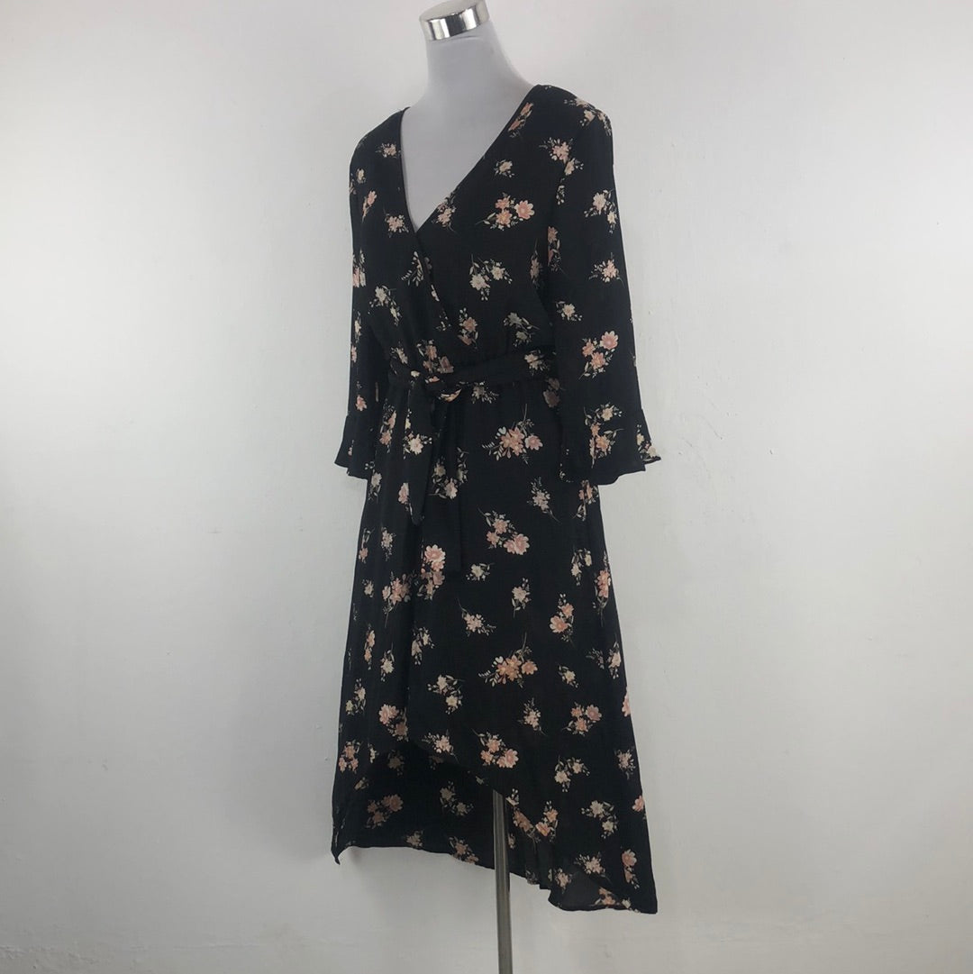 Vestido Negro de Flores Trixxi