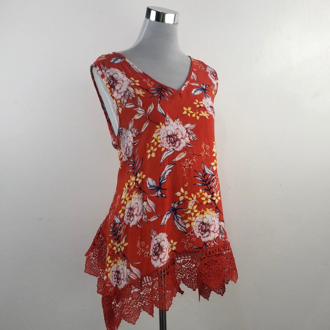 Blusa Naranja de Flores Est .1946
