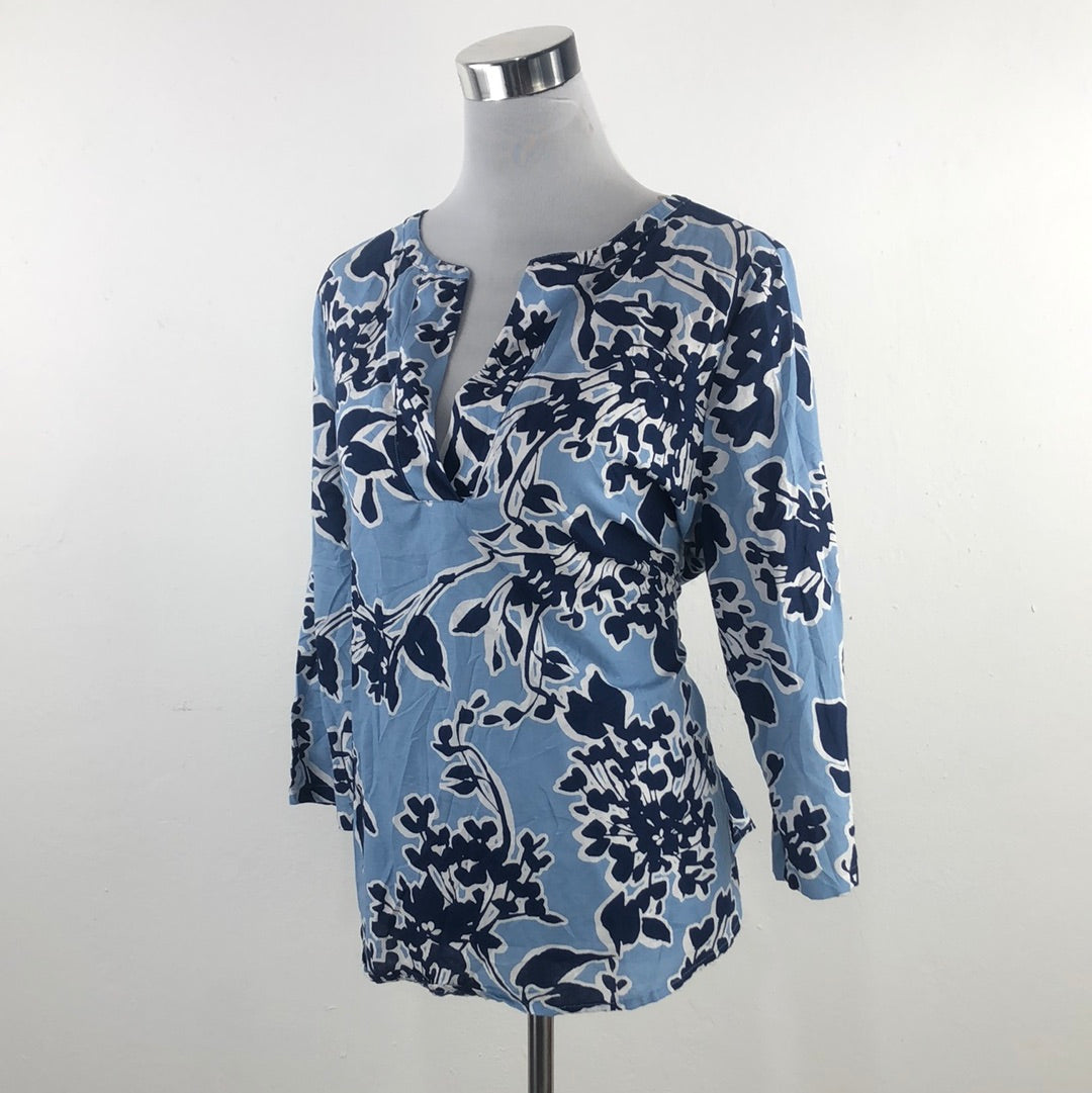 Blusa Azul de Flores St John's Bay