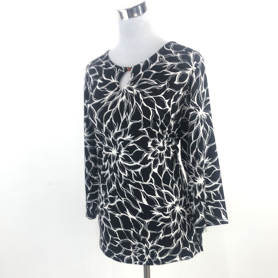 Blusa Negro de Flores Sagharbor