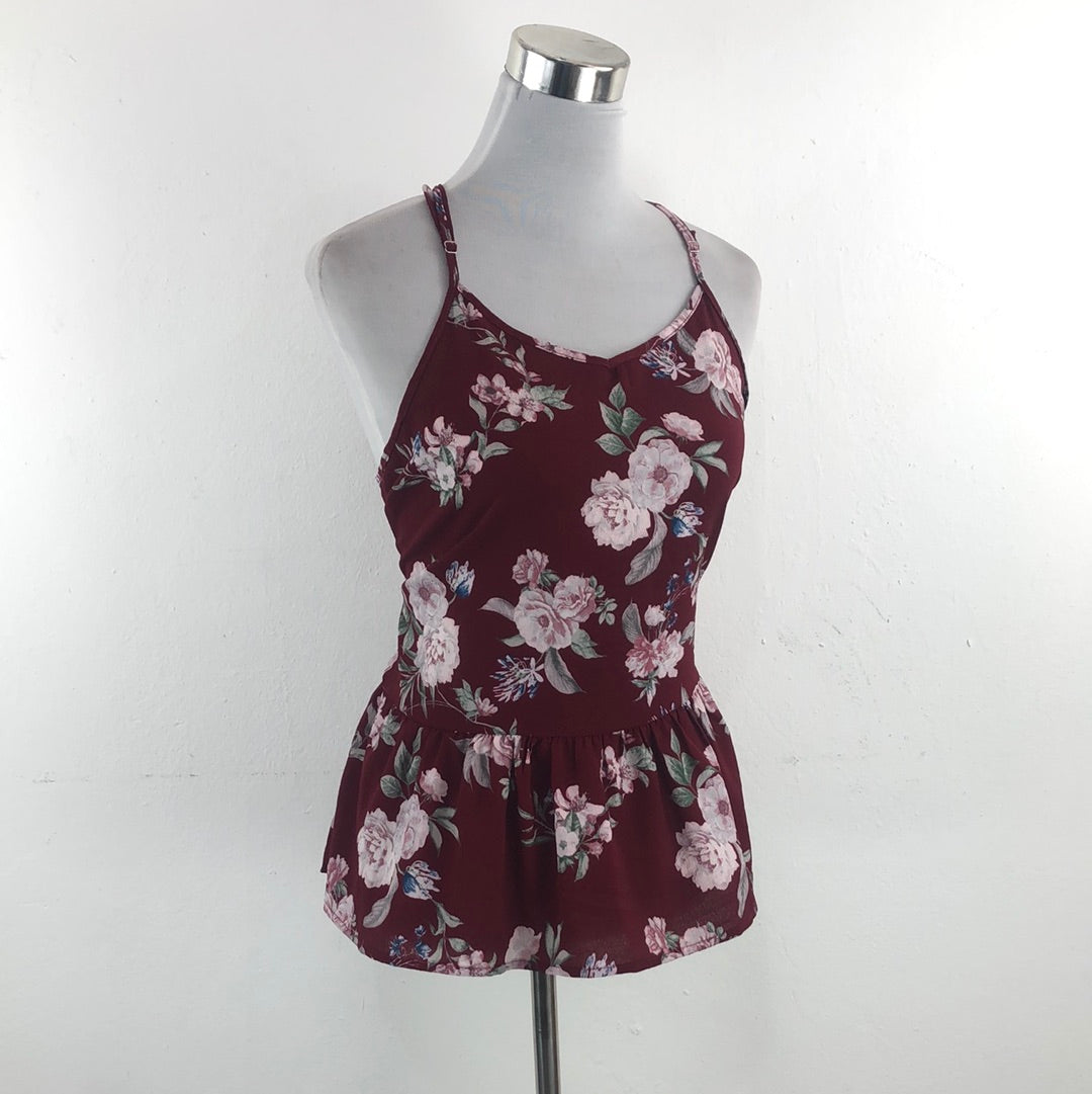 Blusa Rojo Vino de Flores CY