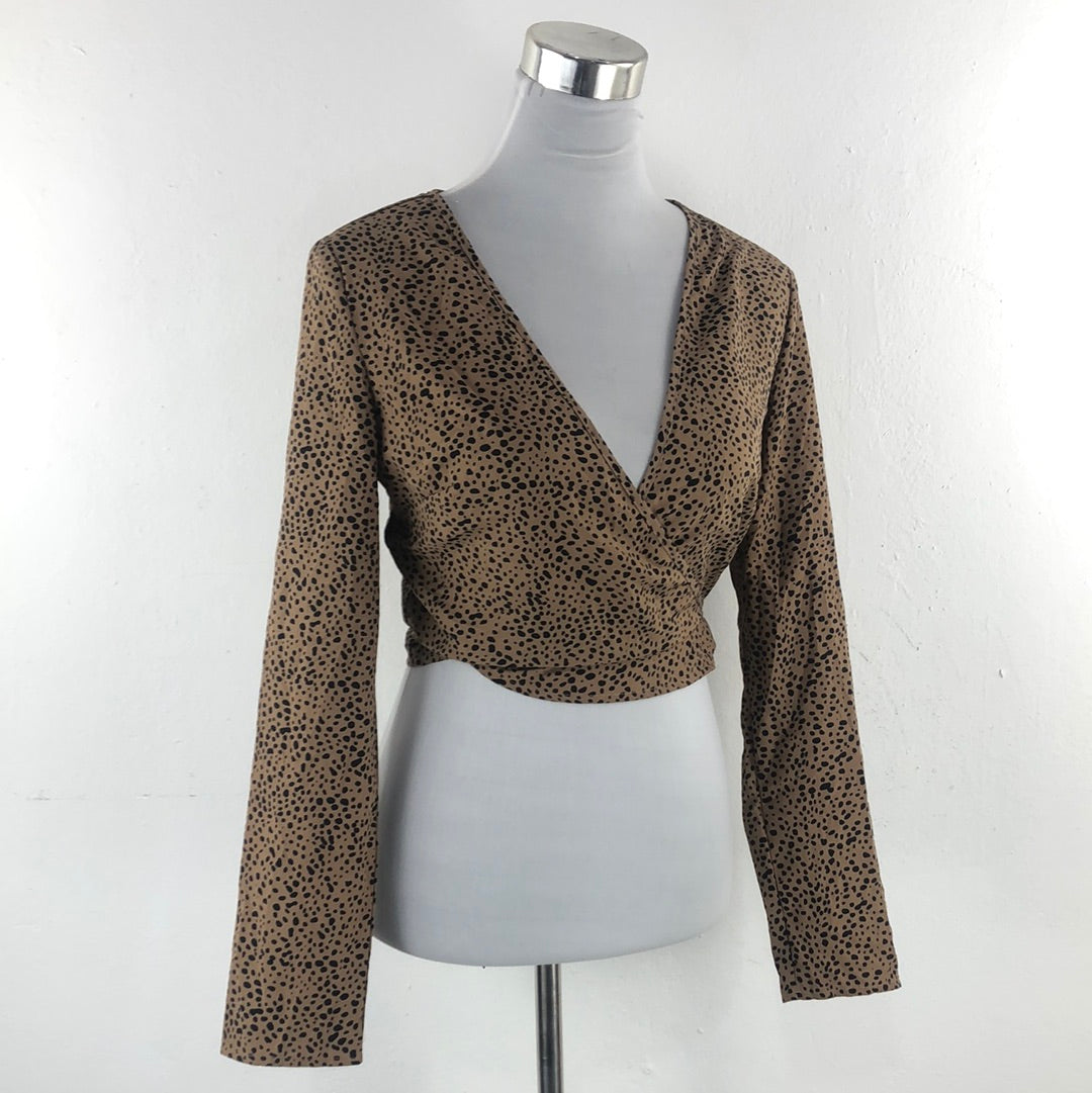 Blusa Marron de Lunares Shein