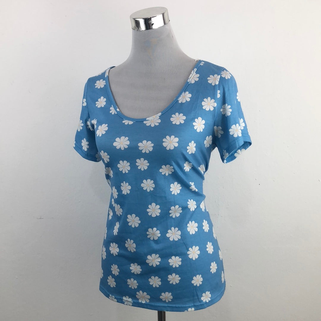 Blusa Azul de Flores Misslook