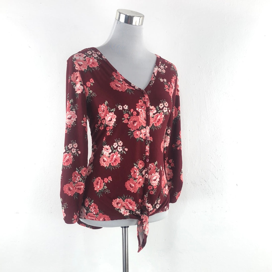 Blusa Rojo Vino No Boundaries