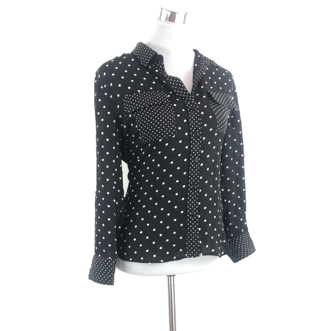 Camisa Negro de Lunares Investments Petites