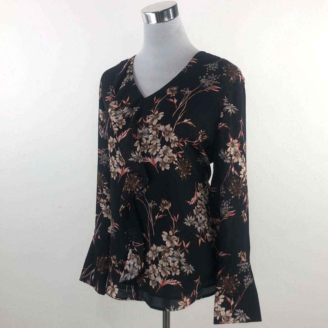 Blusa Negro de Flores Roz Ali