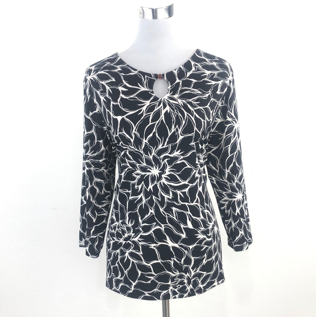 Blusa Negro de Flores Sagharbor