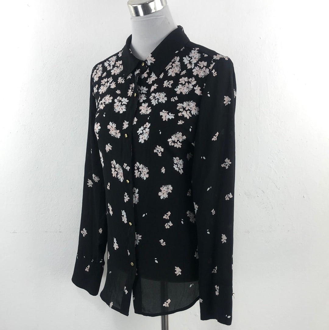 Blusa Negro de Flores Liz Claiborne