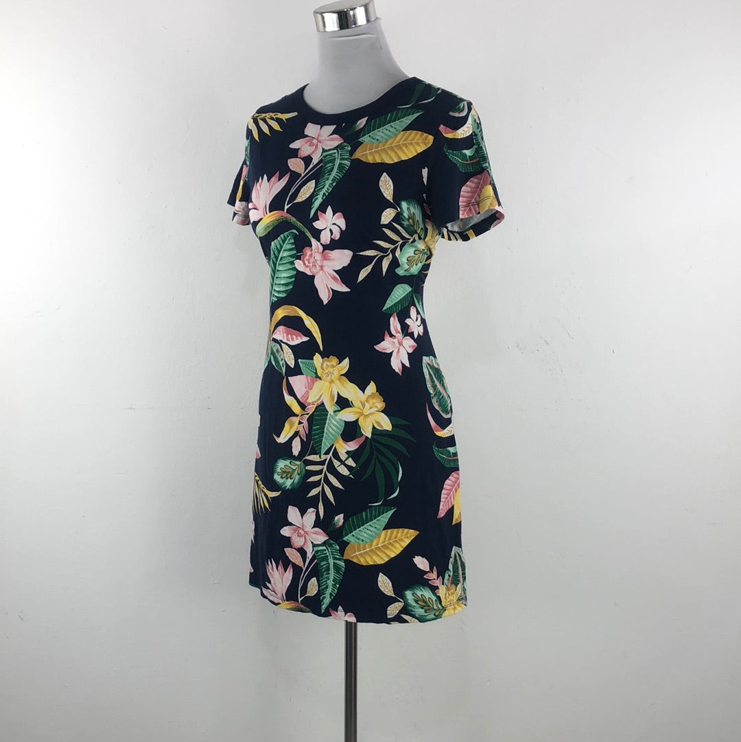 Vestido Azul Marino de Flores Old Navy
