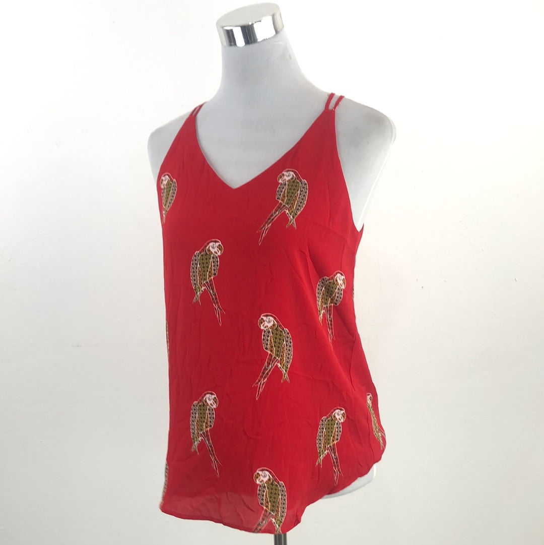 Blusa Rojo de Flores Loft