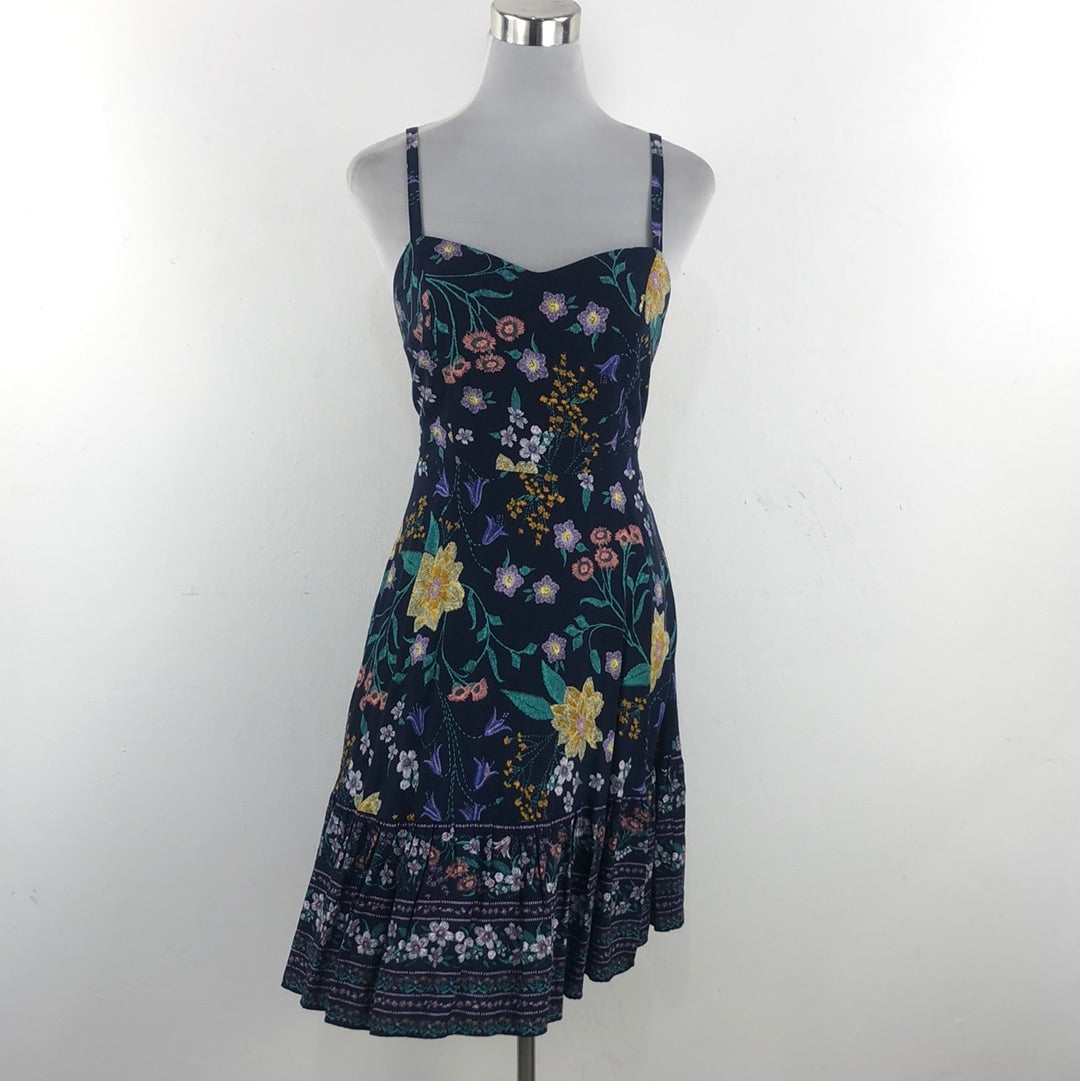 Vestido Azul Marino de Flores Old Navy