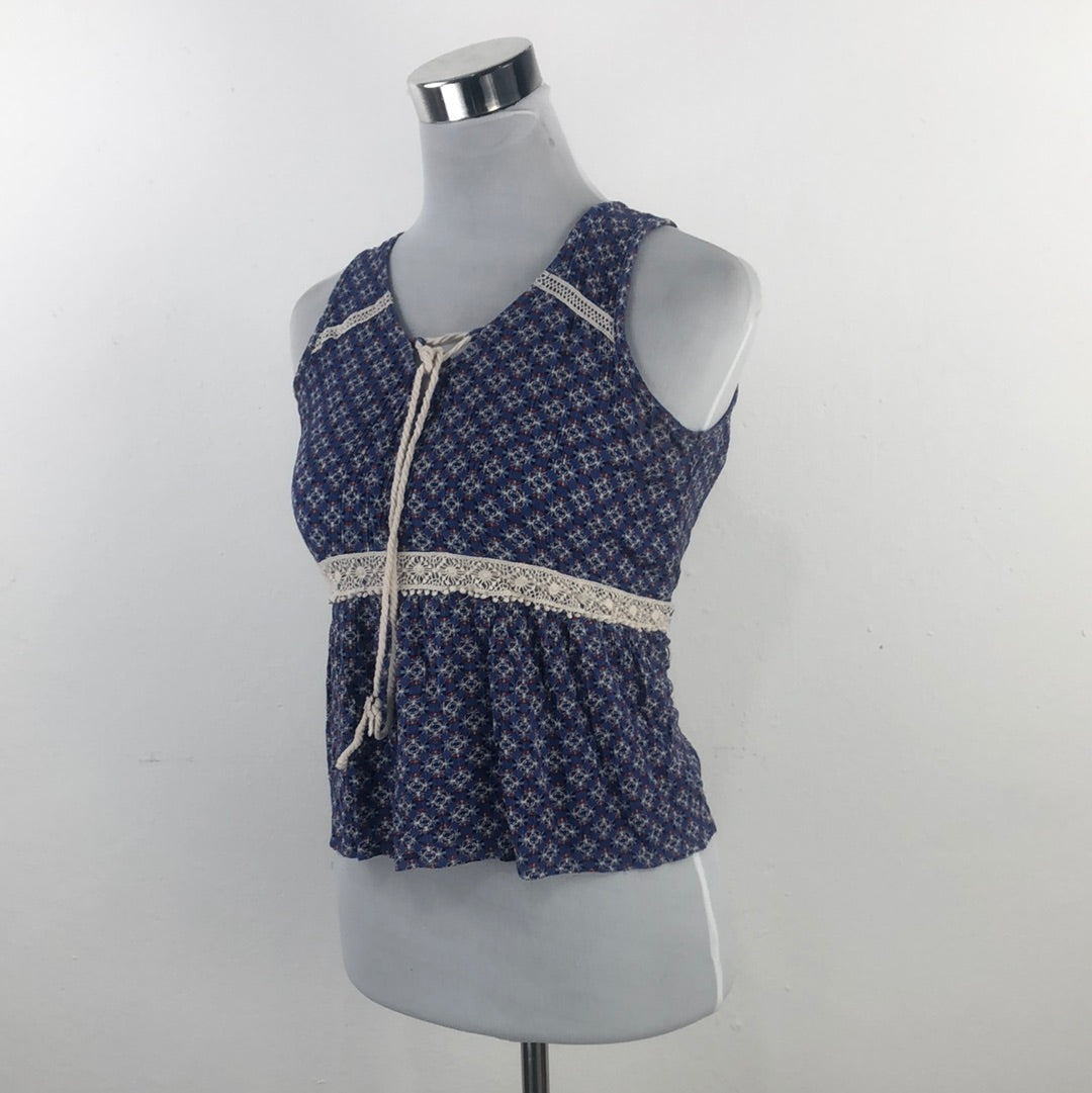 Blusa Azul de Flores Mossimo