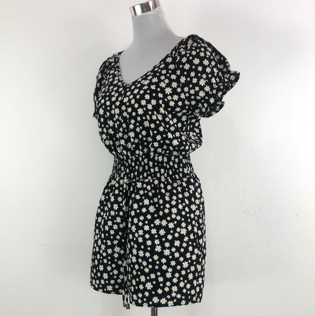 Enterizo Corto Negro de Flores Indulge