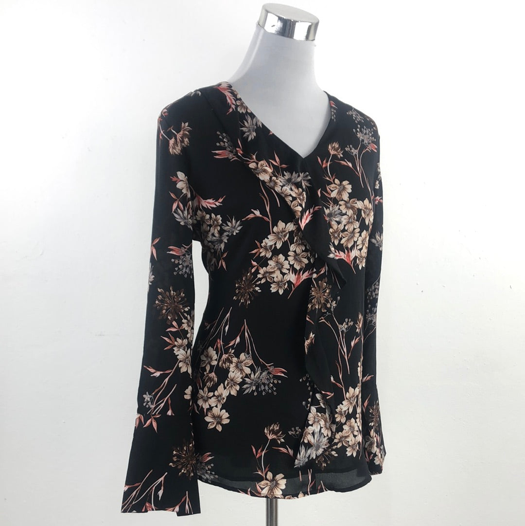 Blusa Negro de Flores Roz Ali
