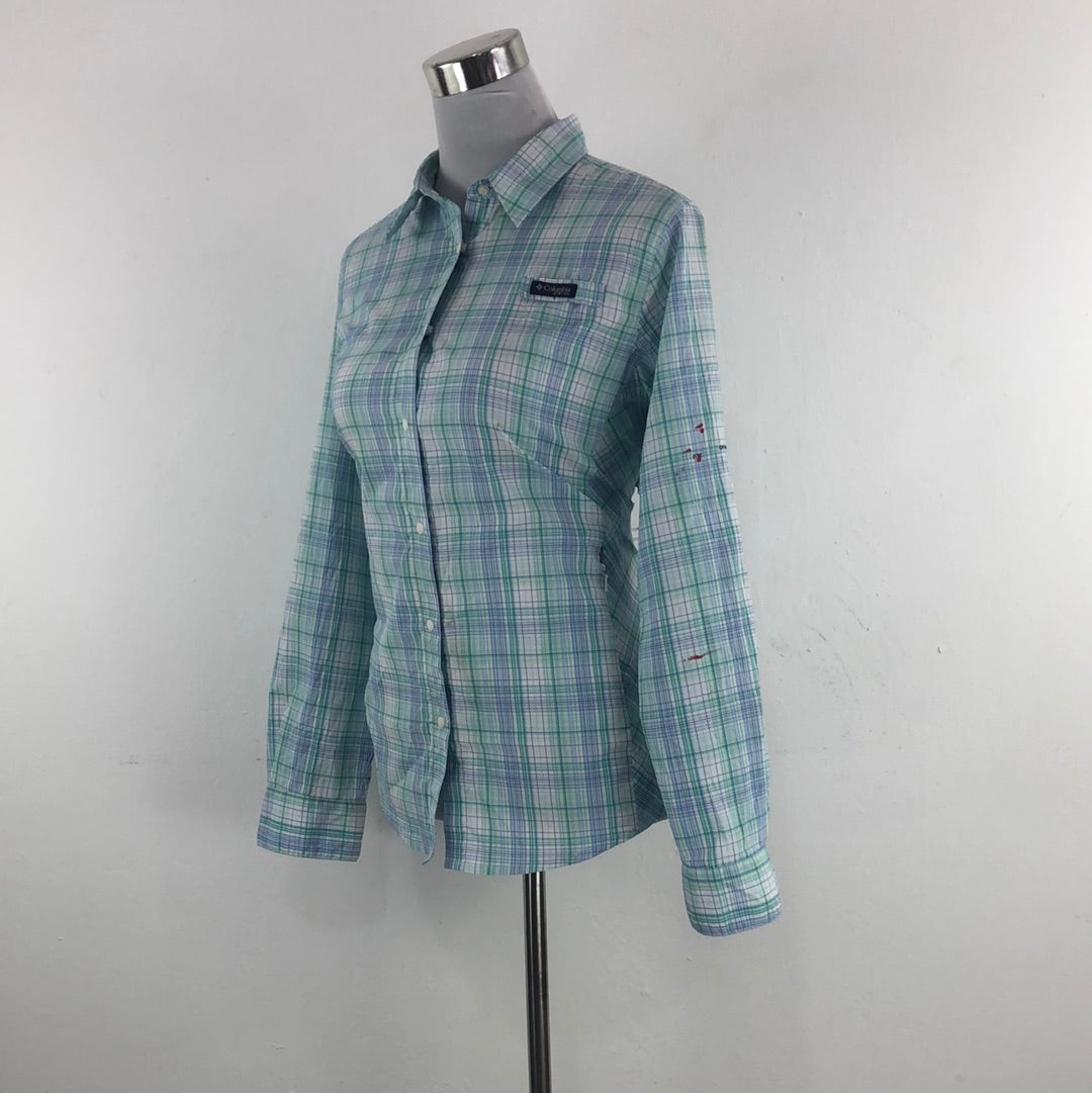 Camisa de Mujer Verde Columbia PFG