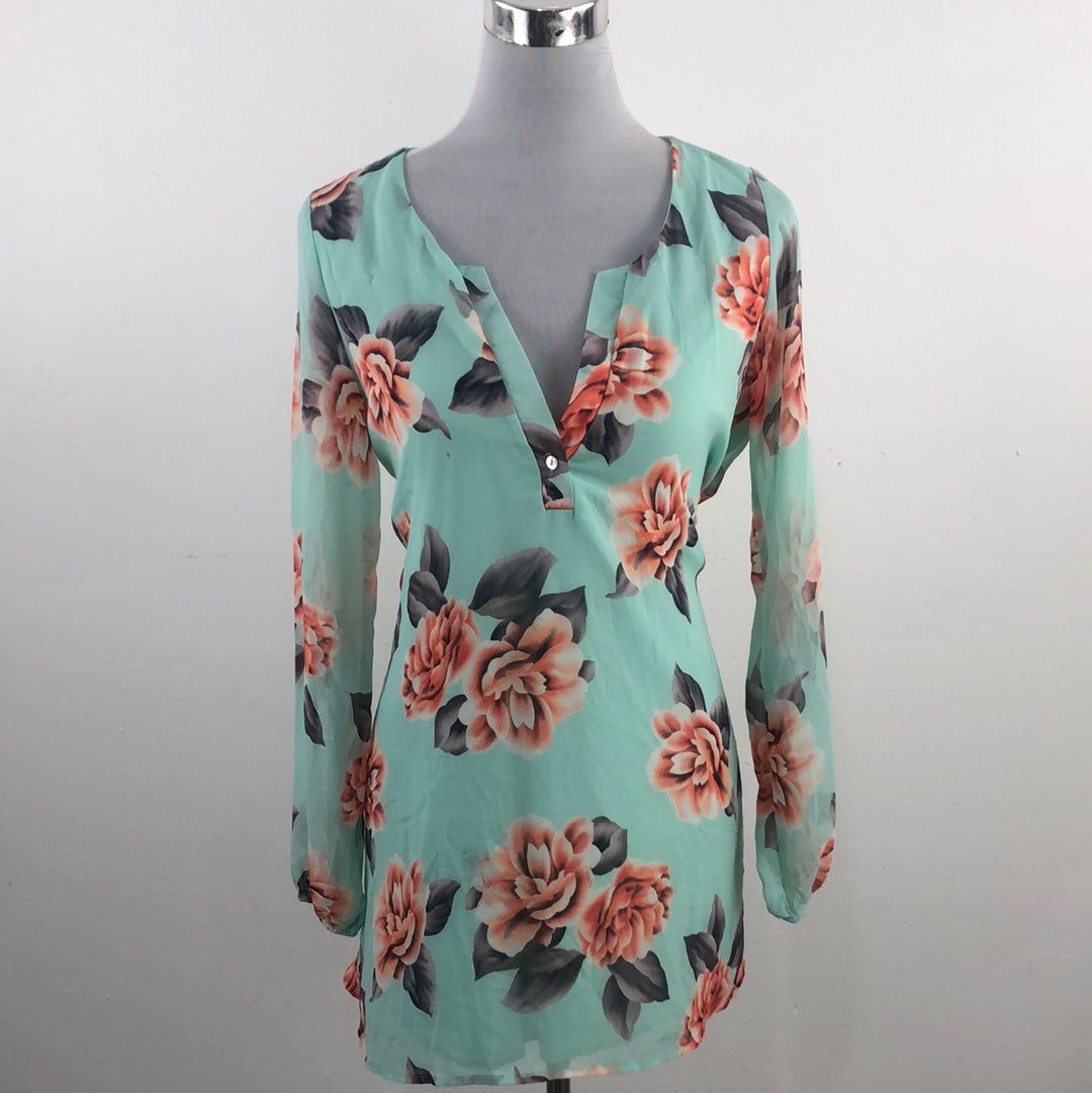 Blusa Verde de Flores Honey Punch