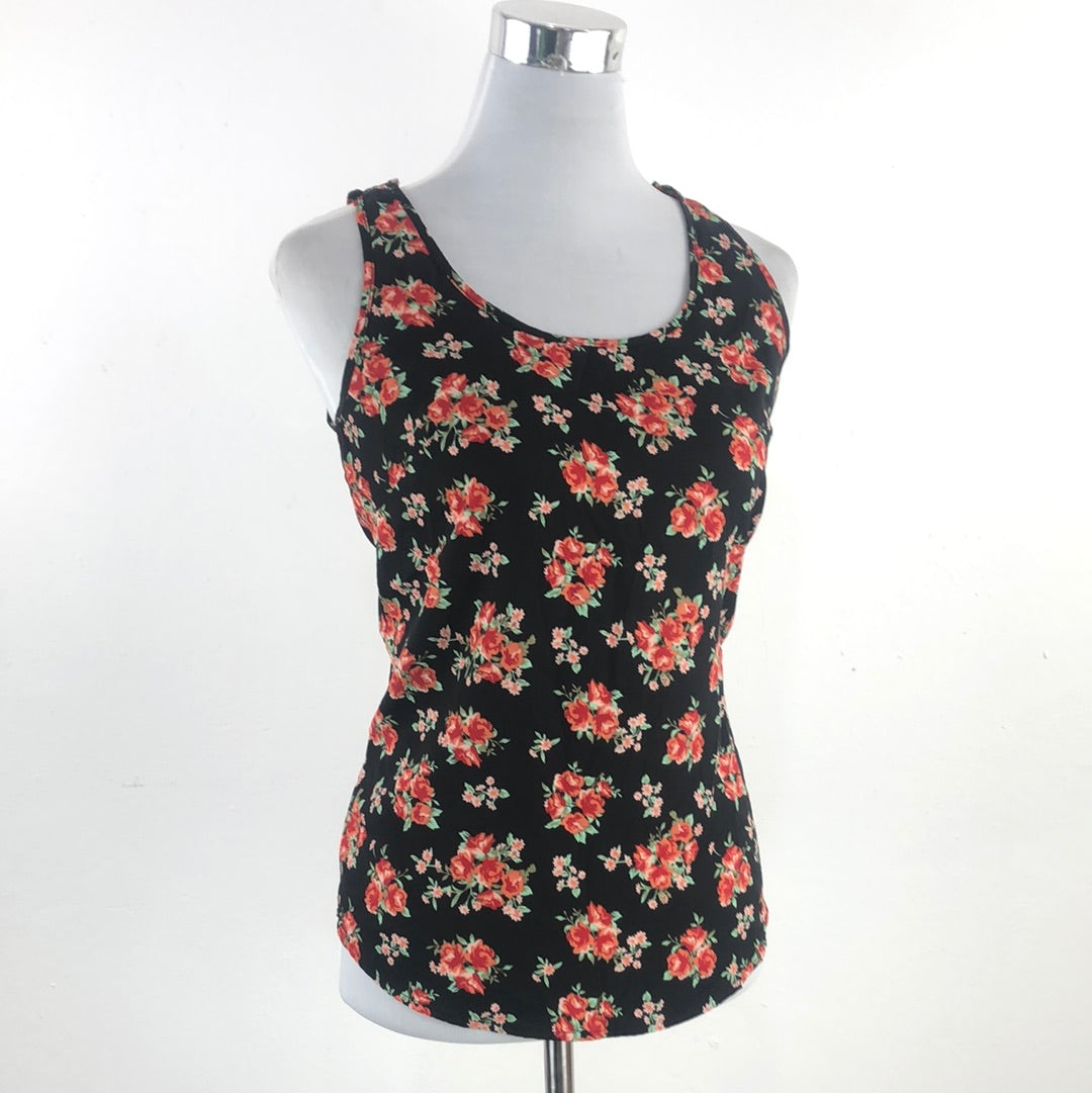 Blusa Negro de Flores Faded Glory