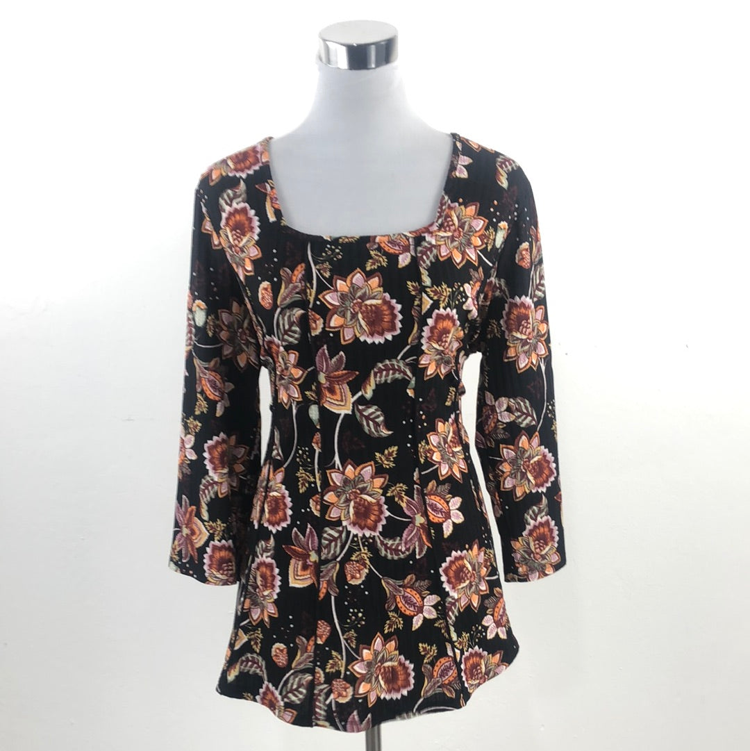 Blusa Negro de Flores Sami Jo