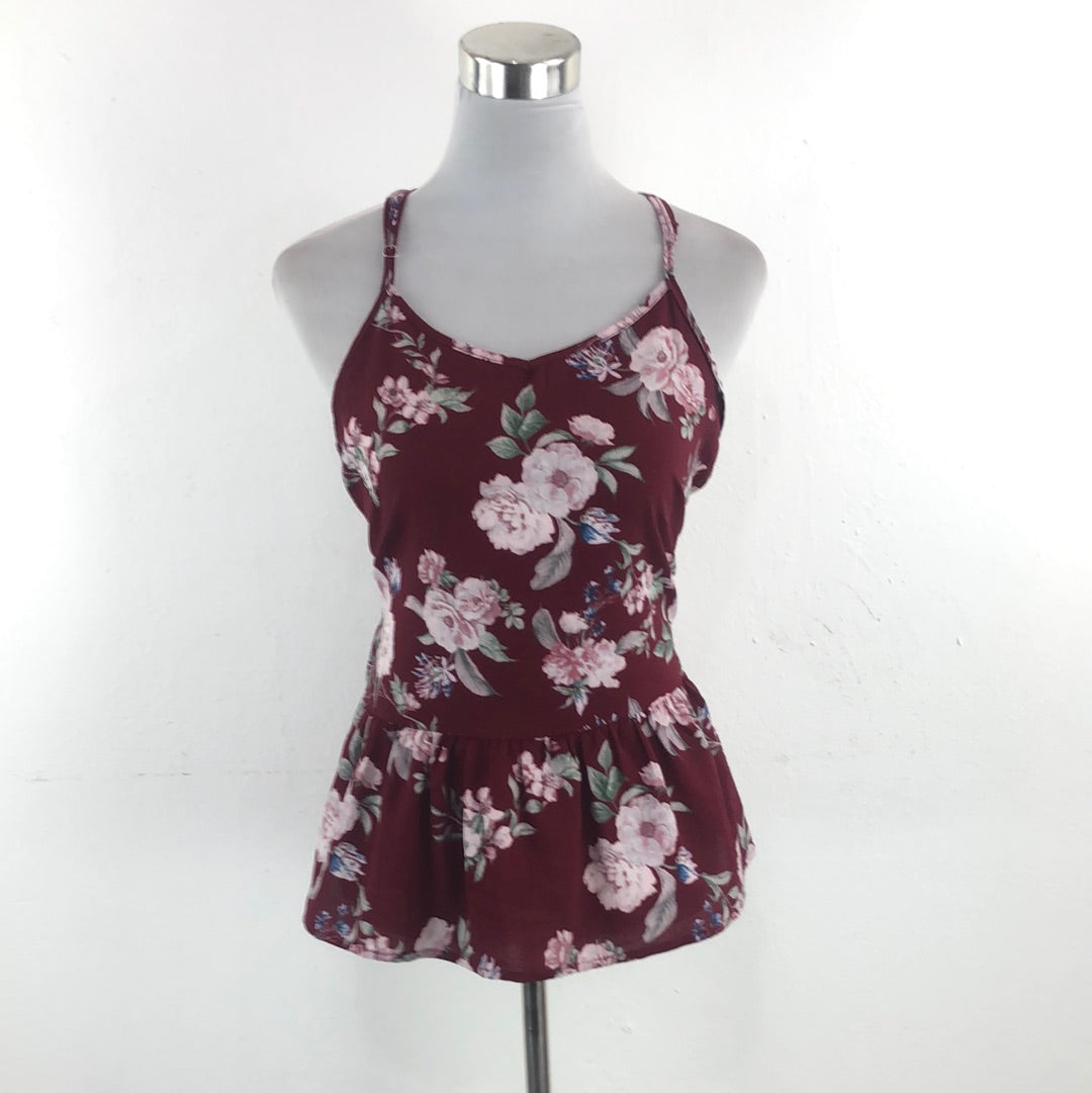 Blusa Rojo Vino de Flores CY