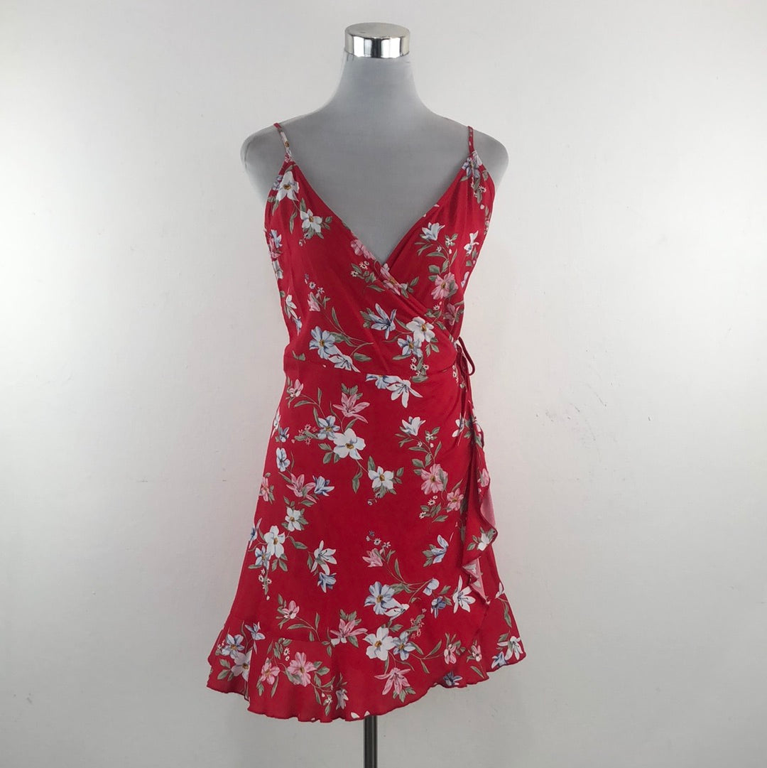 Vestido Rojo de Flores Divided