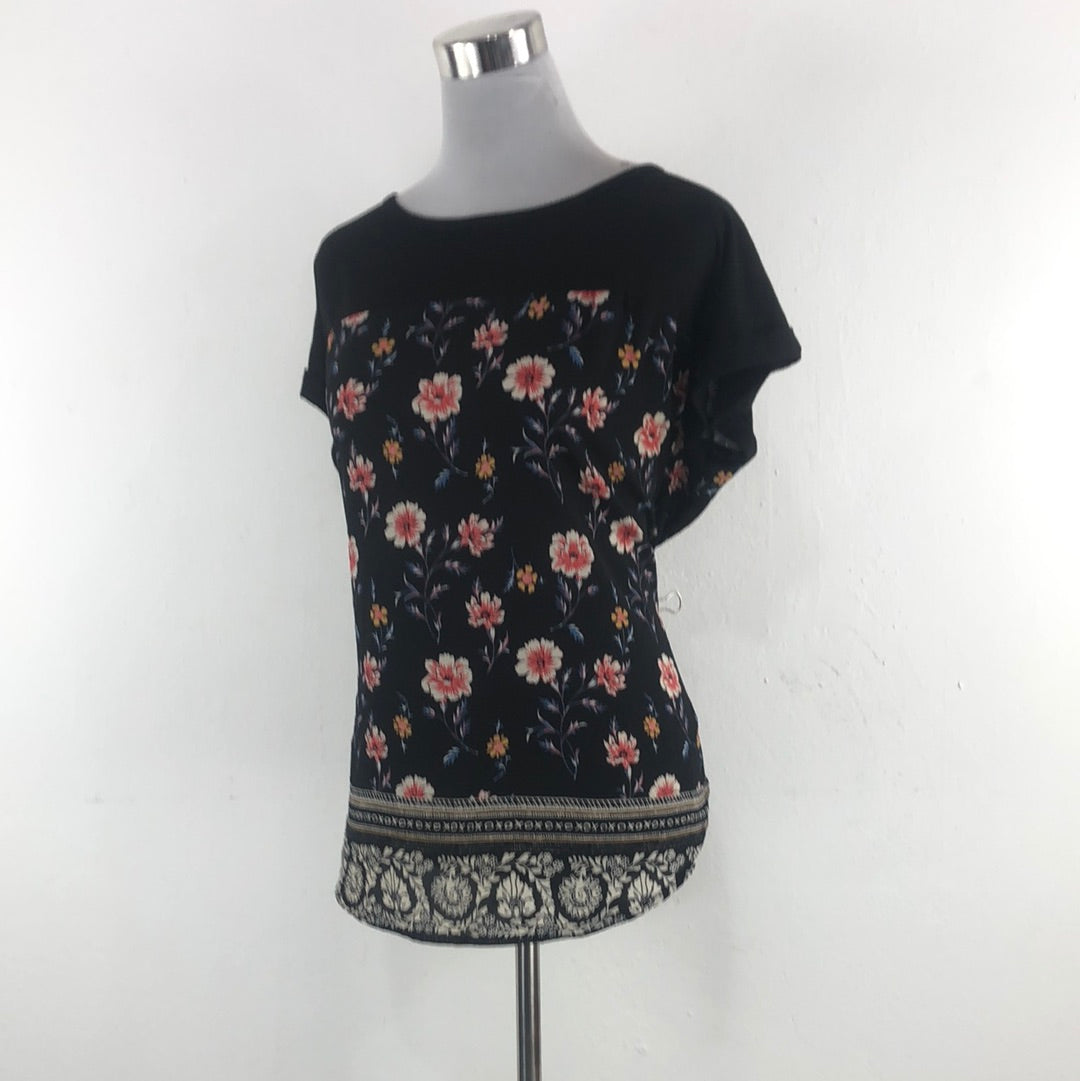 Blusa Negro de Flores Rewind