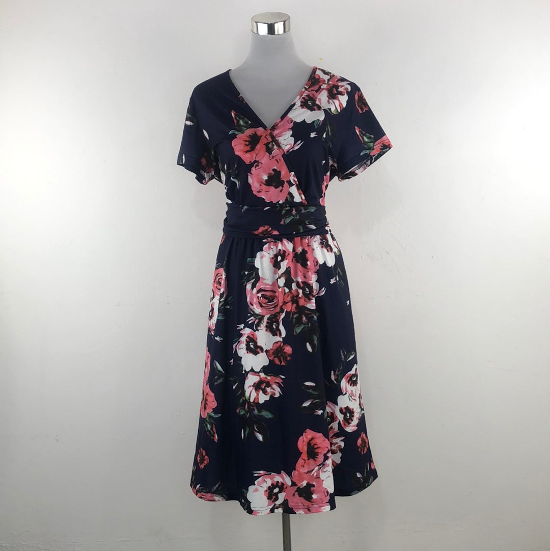 Vestido Morado de Flores Ouges