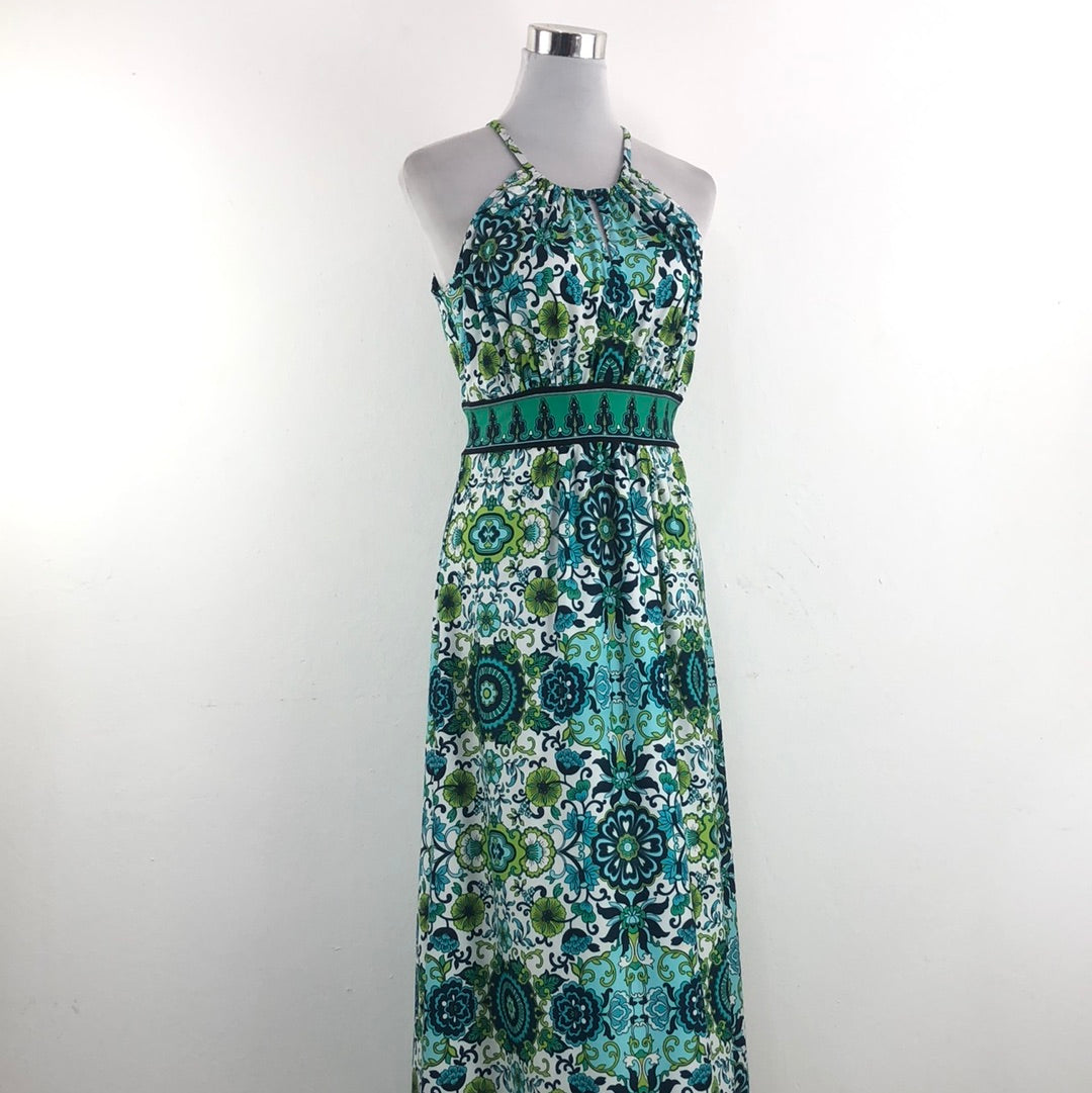 Vestido Verde de Flores London Style