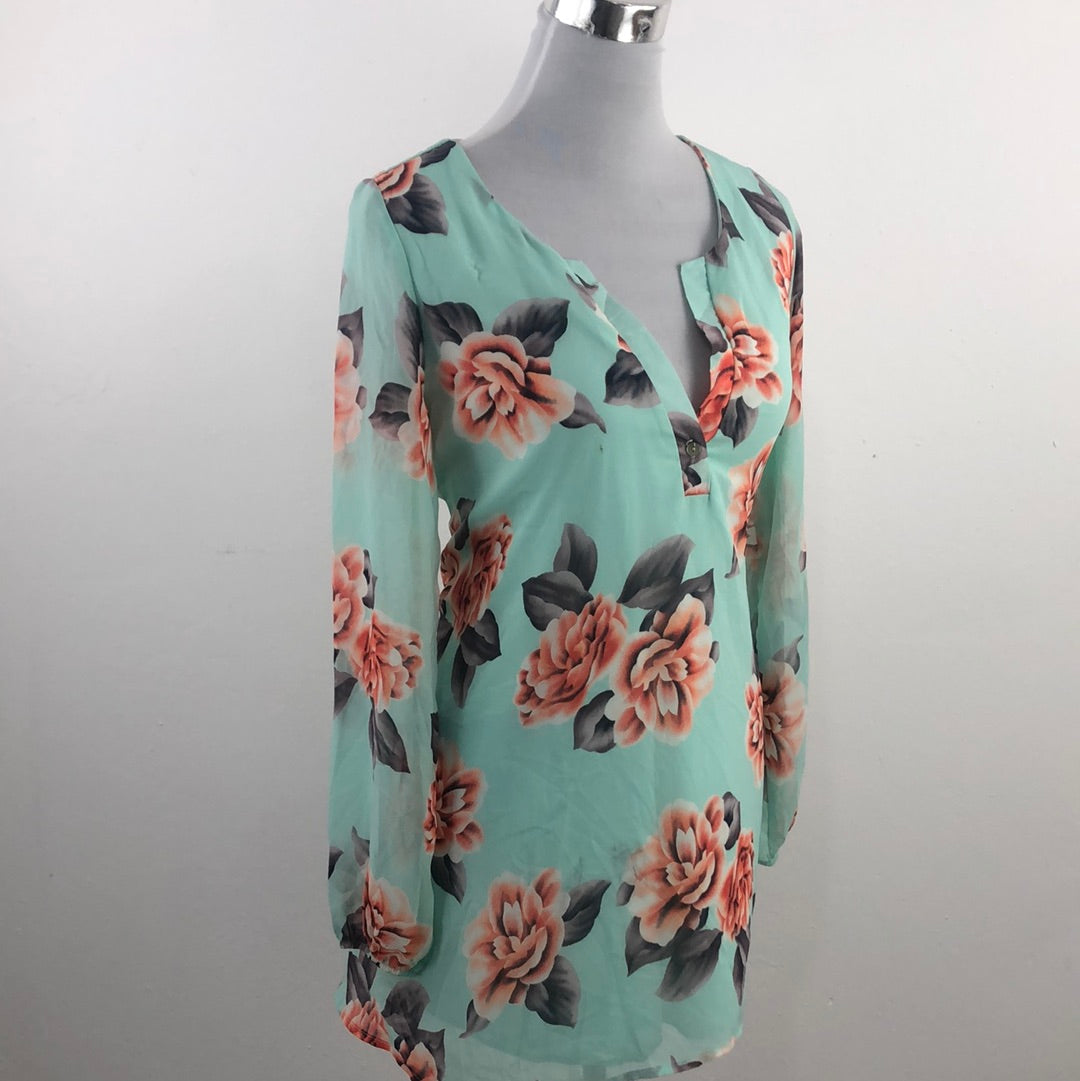 Blusa Verde de Flores Honey Punch