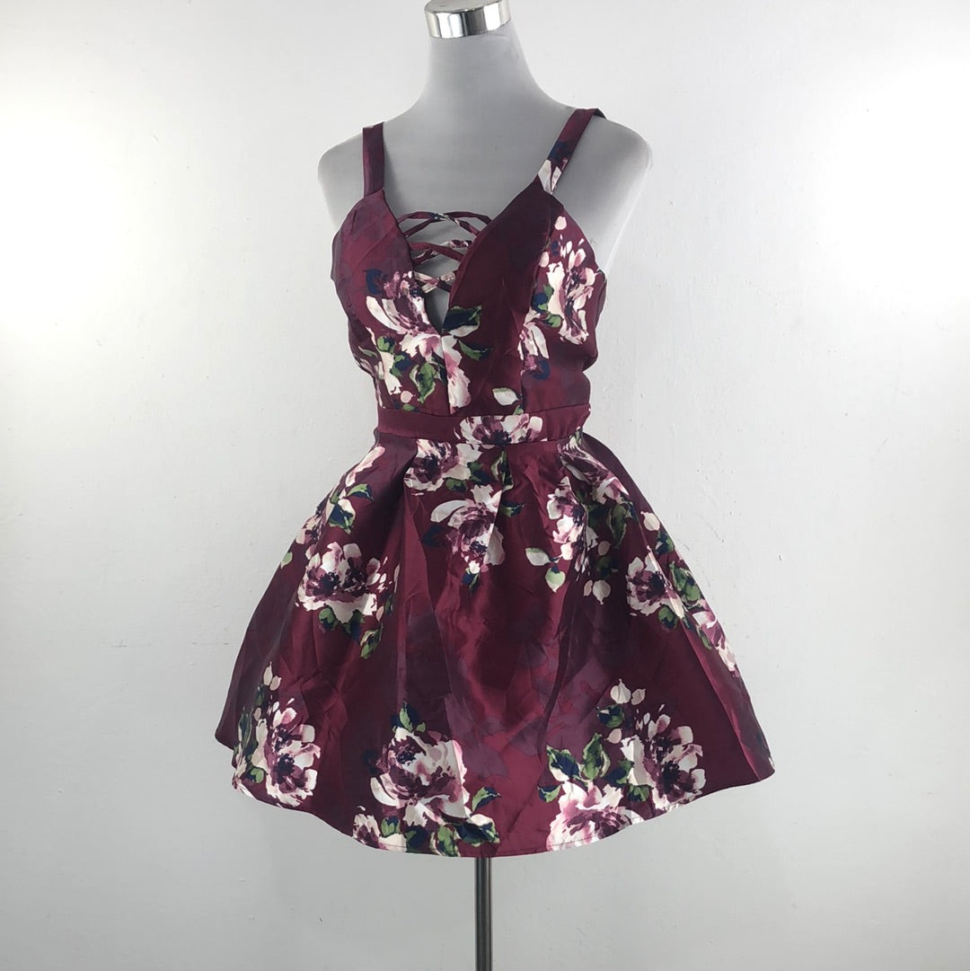 Vestido Morado de Flores Crystal Doll