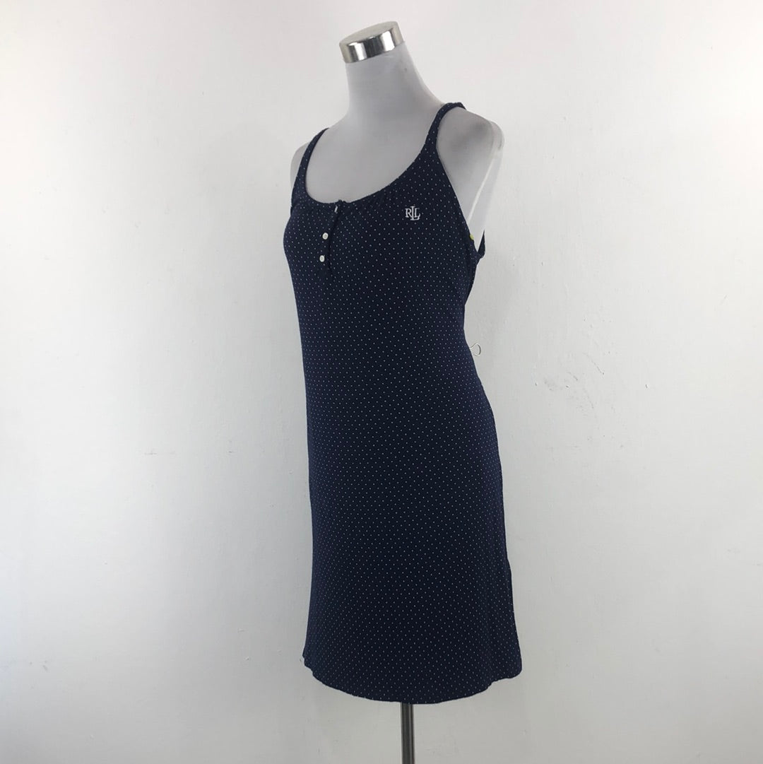 Vestido Azul Marino de Lunares Lauren